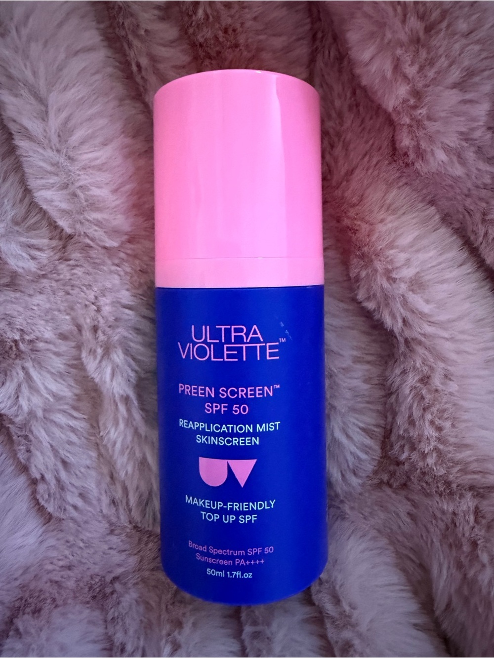 Ultra Violette Preen Screen SPF 50 Reapplication Mist 50ml Makeup Friendly